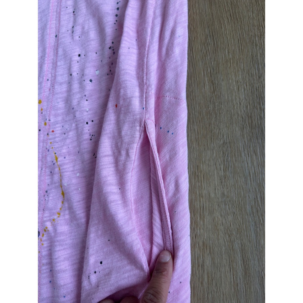 ATM Anthony Thomas Melillo Splatter-print T-shirt Dress In Azalea Splatter  M - Picture 6 of 8